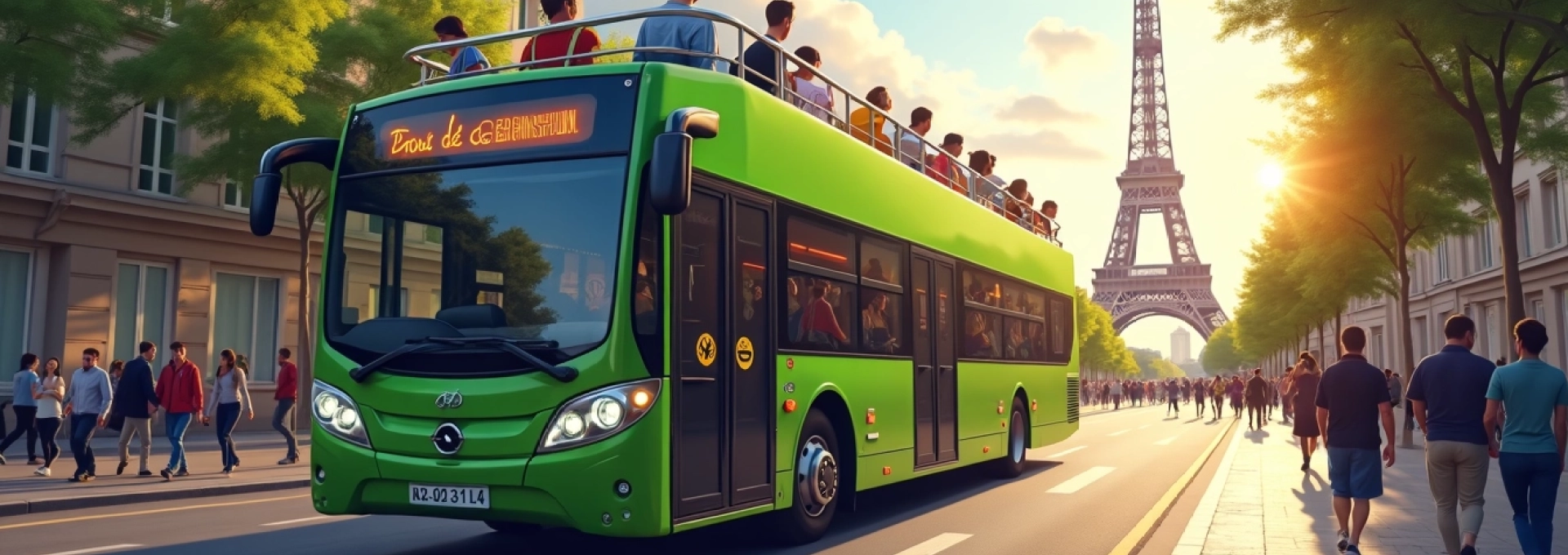 Paris open-top bus tours